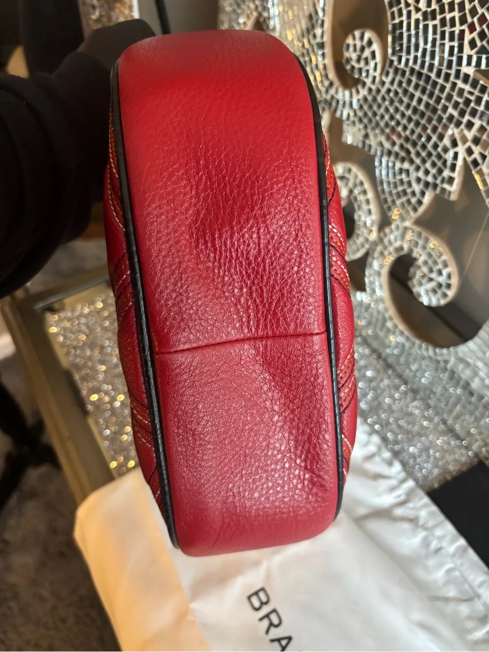 ⭐️Brahmin Percy Red Camden Leather Crossbody‎